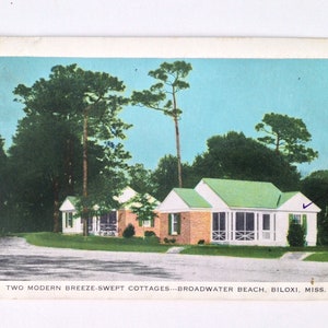 Moderne huisjes Vintage Ansichtkaart