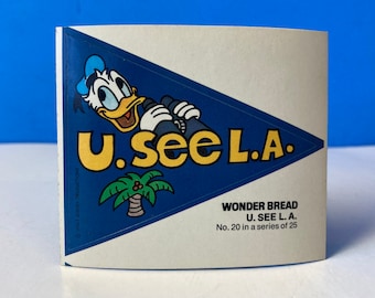 Wonder Bread / Disney Pennant Sticker #20 U. See L.A.