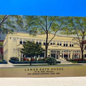 Lamar Badehaus Hot Springs Nationalpark Postkarte