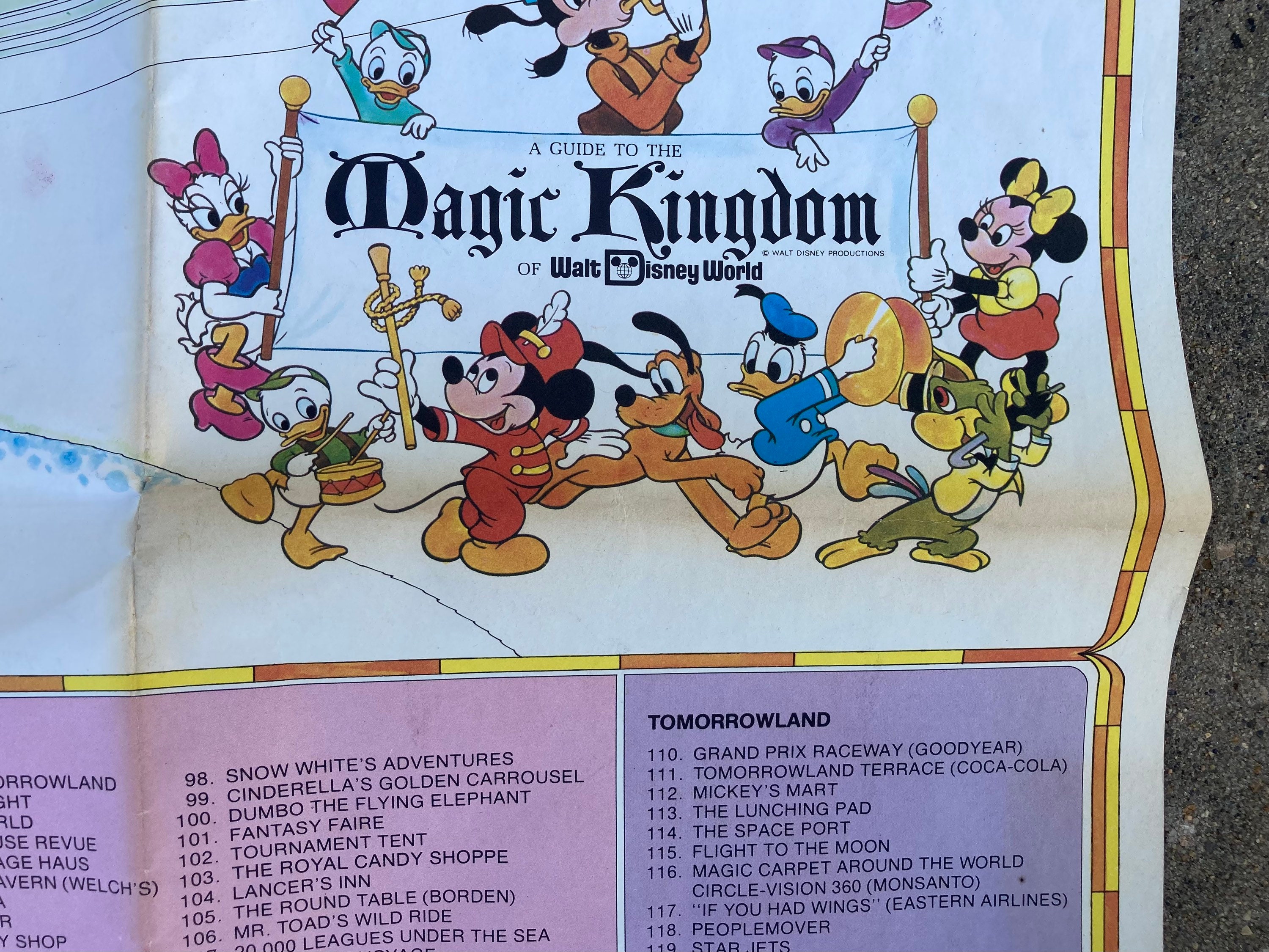 A Guide to the Magic Kingdom Park Map - Etsy