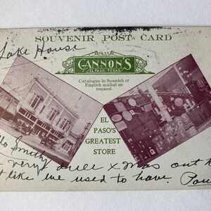 Cannon&#39;s Postcard El Paso&#39;s Greatest Store