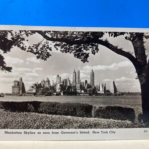 Horizonte de Manhattan visto da Ilha do Governador - Cartão Postal de 1945