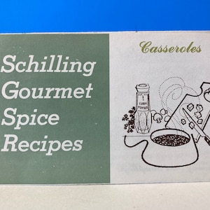 Schilling Gourmet Spice Recipes Card Casseruole