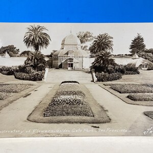 Cartão Postal Conservatório De Flores Jardim Golden Gate Park RPPC