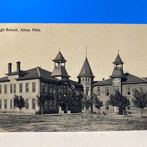Cartão postal da escola secundária Altus Oklahoma, 1913
