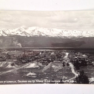 Panorama della cartolina RPPC di Leadville