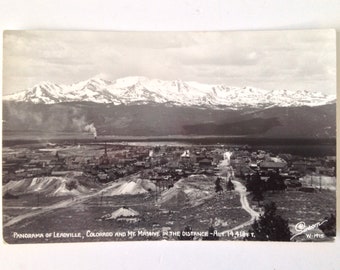 Panorama de la carte postale RPPC de Leadville