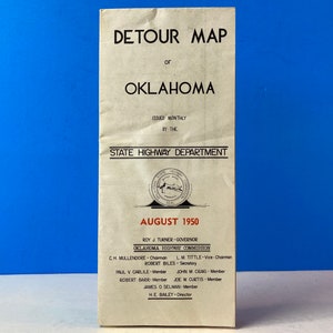 Umweg Karte Von Oklahoma 1950