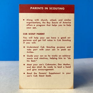 BSA Ouders In Scouting Card