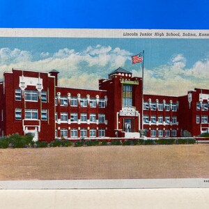 Cartão postal da Lincoln Jr. High School Salinas KS