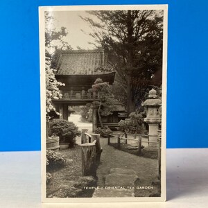 Cartão Postal Templo Oriental Tea Garden Golden Gate Park RPPC