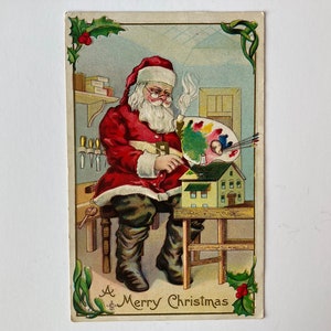 A Merry Christmas Embossed Postcard