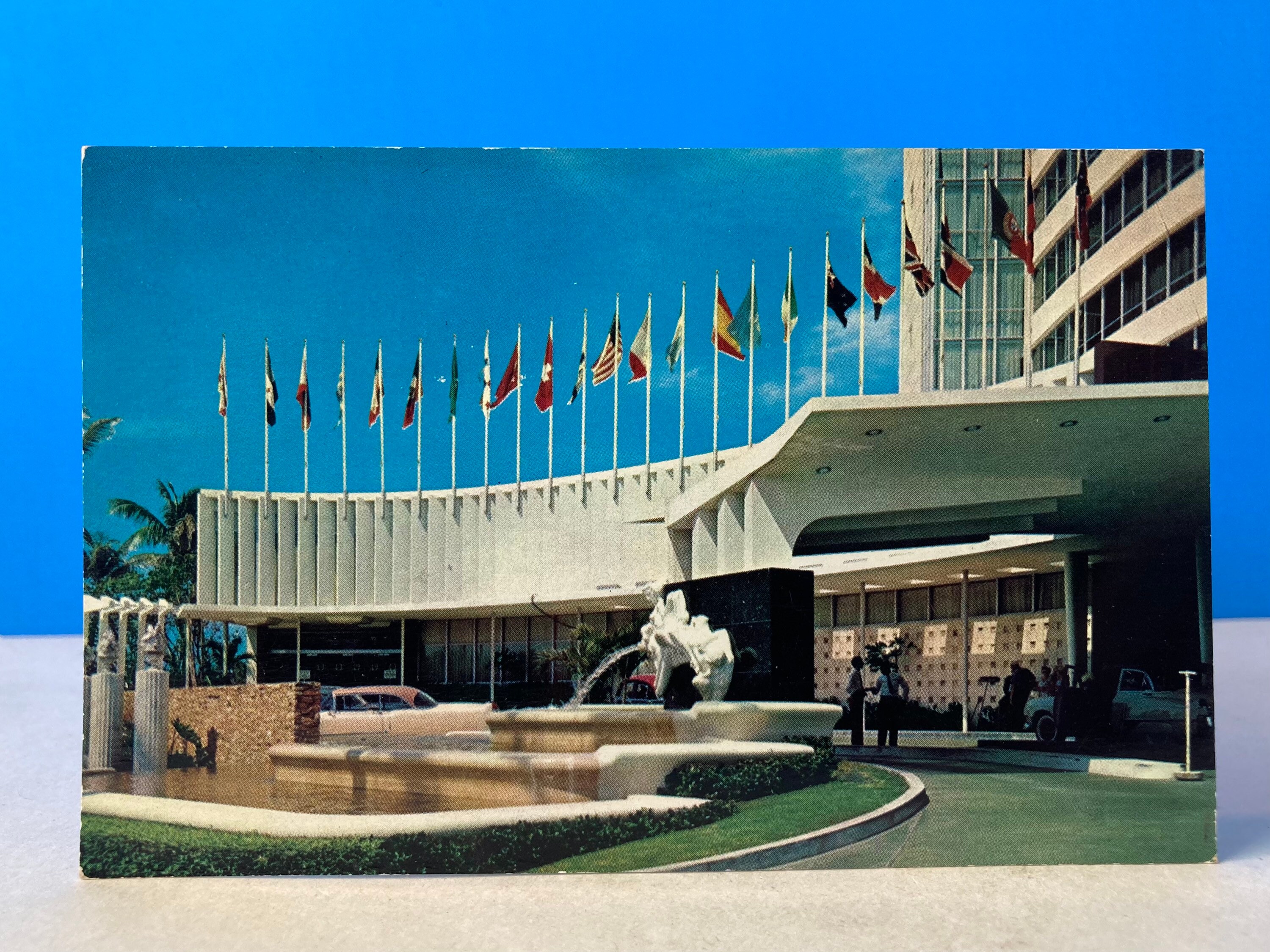 Entrance to Fontainebleau Hotel Postcard - Etsy