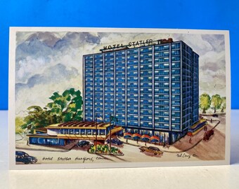 Hotel Statler Hartford Postcard Ted Lewy