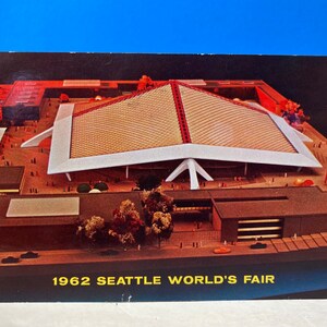 Postal de la Feria Mundial de Seattle Coliseo 21