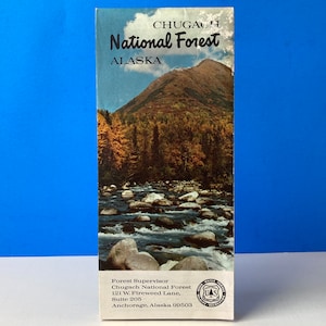 Landkarte Chugach National Forest Alaska 1970