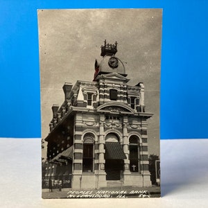 Cartão Postal Peoples National Bank McLeansboro RPPC
