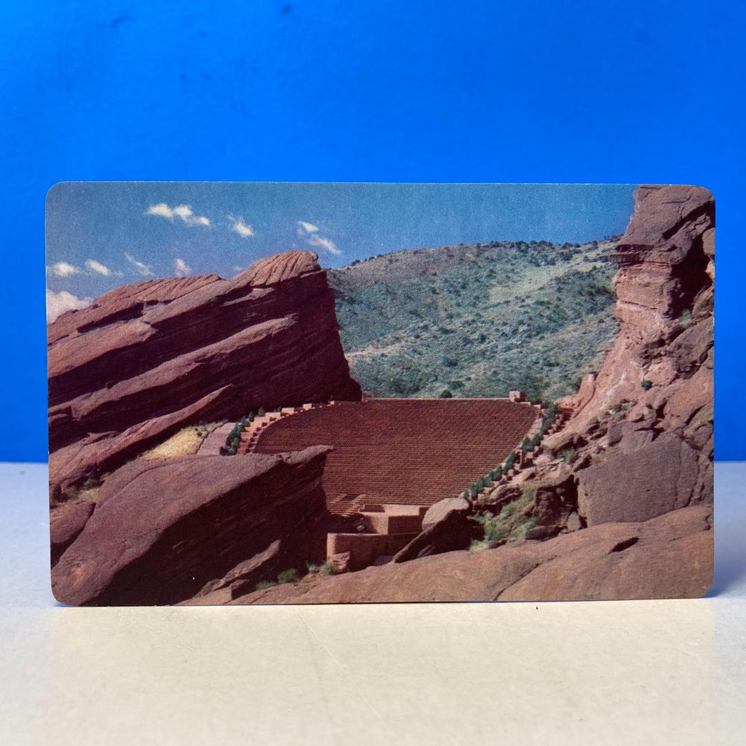 Red Rocks Ampitheatre Racoon The Red Rocks Ampitheatre Postcard - Etsy