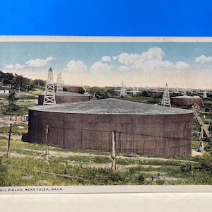 Ölfeld bei Tulsa Postkarte