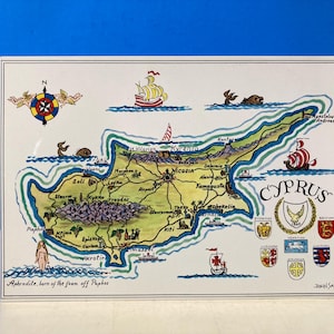 Cypern Karte Postkarte