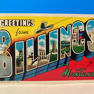 Cartão Postal Saudações do Billings Montana