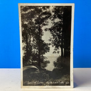 Lover’s Lane Mille Lacs Lake RPPC Carte postale