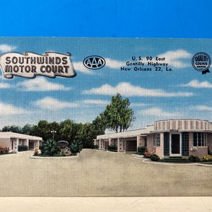 Cartão Postal Southwinds Motor Court Linen