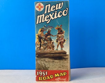 1951 New Mexico Road Map