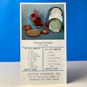 Frankoma Westwind Broschyr
