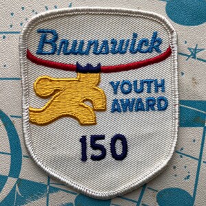 Vintage Brunswick Youth Award 150 Bowling Patch