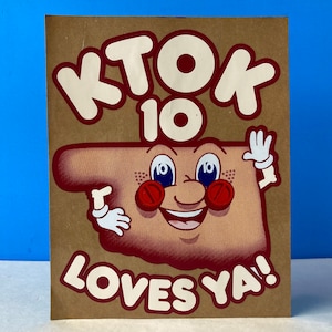 1980&#39;s KTOK 10 Oklahoma Bumper Sticker