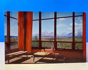View From Jackson Lake Lodge Postcard Grand Teton Natl Park