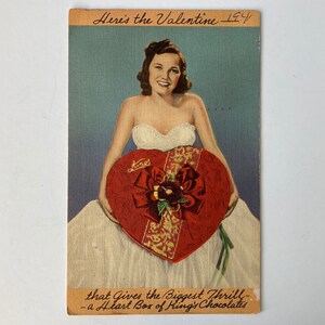 vintage King’s Chocolates Valentines Carte postale