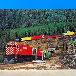 C.P. Rail Spiral Tunnels Postcard