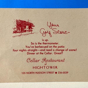 Menú del restaurante Cellar OKC