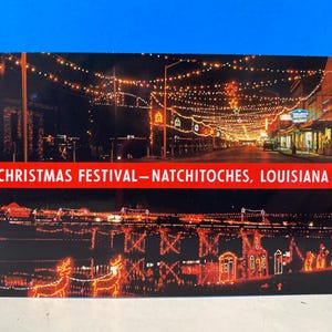 Pocztówka z festiwalu Bożego Narodzenia w Natchitoches