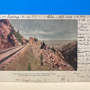 Colorado Springs & Cripple Creek Short Line Postkarte 1905