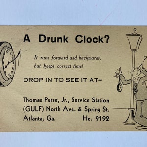 Thomas Purse Jr. Service Station Atlanta Postkarte