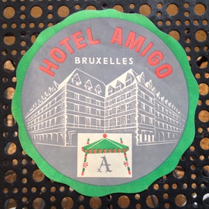 Vintage Hotel Amigo Bruxelles Decal