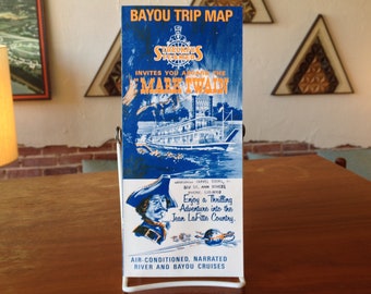 Bayou Trip Map Aboard The Mark Twain Brochure