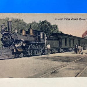Carte postale de train de voyageurs de branche de la vallée de Salomon