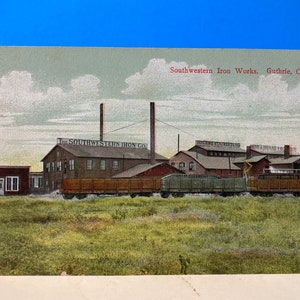 Carte postale Guthrie des travaux sidérurgiques du sud-ouest
