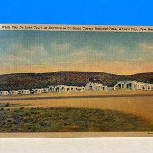 Cartão Postal White City De Luxe Court New Mexico Linen