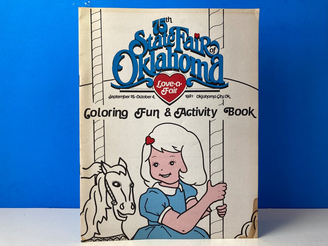 state-fair-of-oklahoma-coloring-book-1981-etsy
