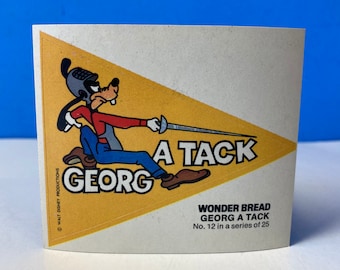 Wonder Bread / Disney Pennant Sticker #12 Georg A Tack