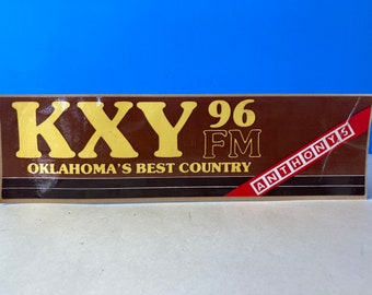 Vintage Bumper Sticker KXY 96 Radio Oklahoma