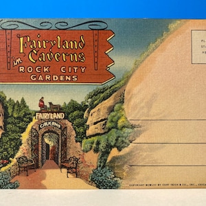 Fairyland Caverns in Rock City Gardens Souvenir Mailer