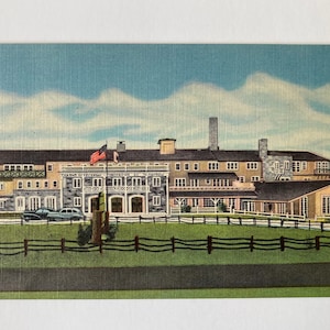 El Rancho Hotel Gallup Leinen Postkarte