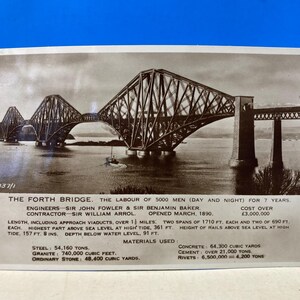 Carte postale RPPC Les faits sur le pont du Forth