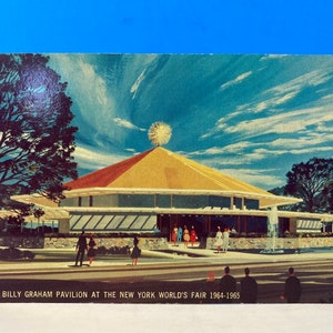 La carte postale DU Pavillon Billy Graham NYWF 64